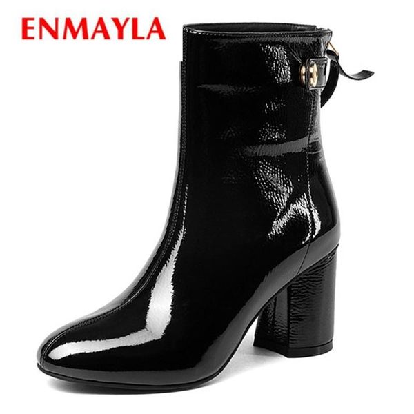 

enmayla pointed toe ankle boots women short shoes size 40 metal high heels ankle boots black thick heels fashion cr642
