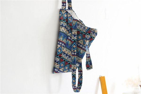 

yilehandmade хлопок холст студенческая сумка сумка messenger 3 ремни зигзаговая линия красный зеленый синий s061 h sqcjao