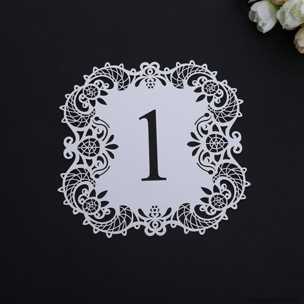 

u factory 1-10 cut table number cards white hollow supplies centerpiece decorations wedding engagement party decor 1u