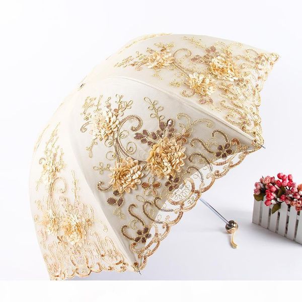 

2020 umbrellas sale for women folding lace windproof rain double layer vinyl umbrella pocket female parasol quality zlovx mj_bag