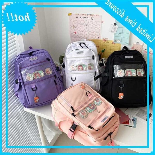 

women nylon school bookbag daybag fashion large capacity backpack for teen girls