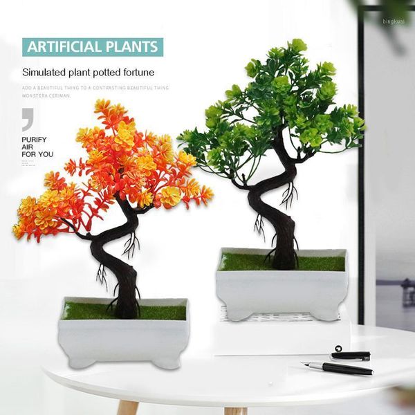 

simulation flower artificial plant simulated potted plants fashion lightweight beautiful lucky tree plastic decoration1
