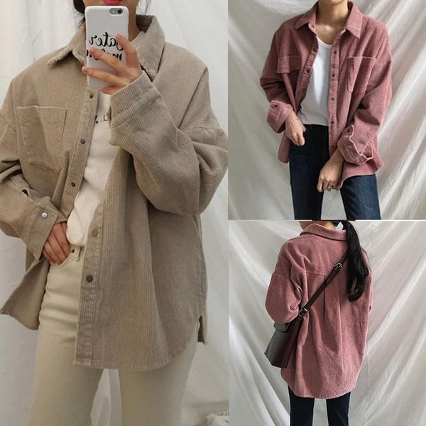 

women's jackets harajuku corduroy women winter autumn coats plus size overcoats female big for coat, Black;brown