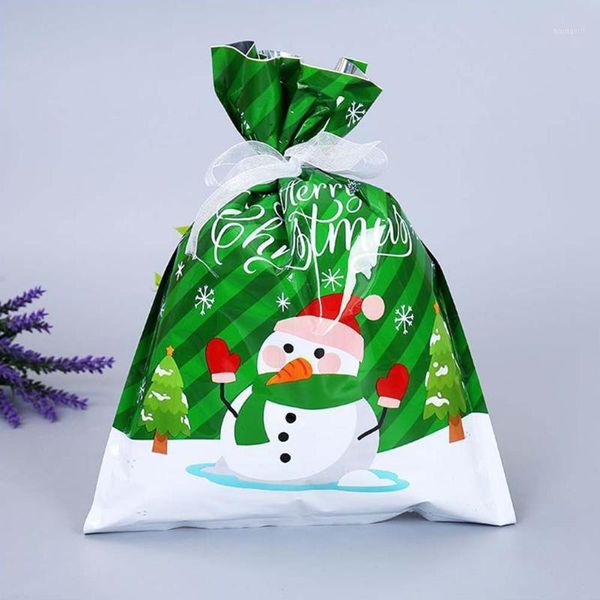 

30pcs/set s m l drawstring christmas gift bags favor party bags candy empty bag wrapping bag+ 30pcs ribbons storage capacity1