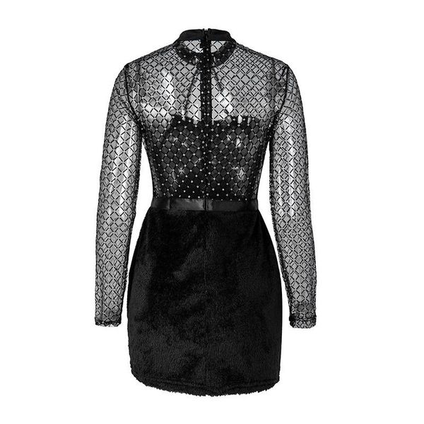 

дамское платье вечерняя фышанка мода slim fit ретро вечеринка clubwear ночной клуб, Black;gray