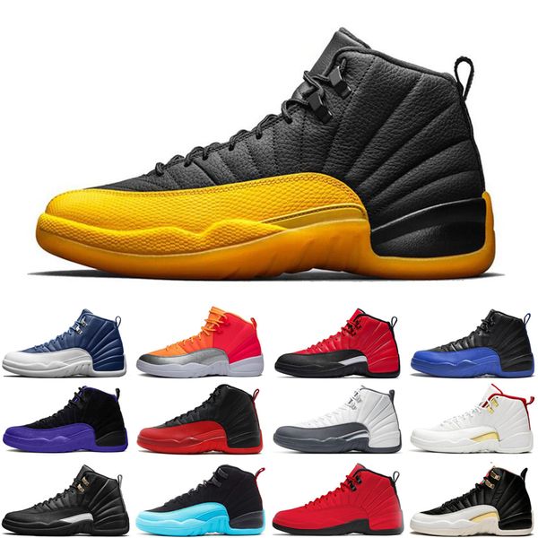 

jumpman 12 12s grey men basketball shoes taxi game royal flu game bulls black mens trainers sports sneakers size 7-13