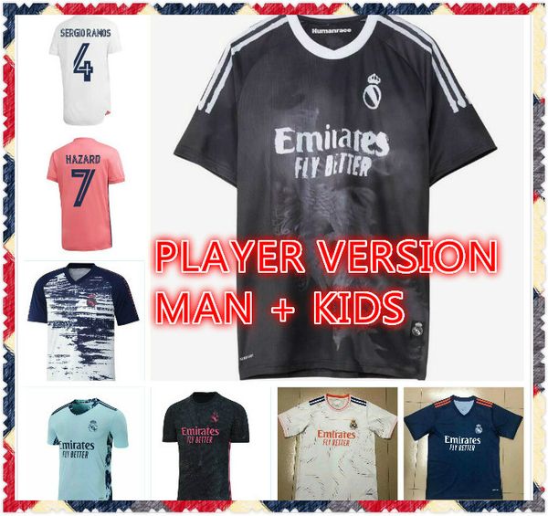 

2020 2021 2022 real madrid soccer jersey hazard home away soccer shirt asensio isco marcelo madrid 19 20 21 kids kit football uniforms, Black;yellow
