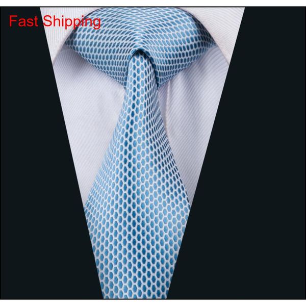 

classic silk men ties blue men neckties dot tie setstie hankerchief cufflinks sets jacquard woven meeting busi qylhqs beauty888, Black;blue