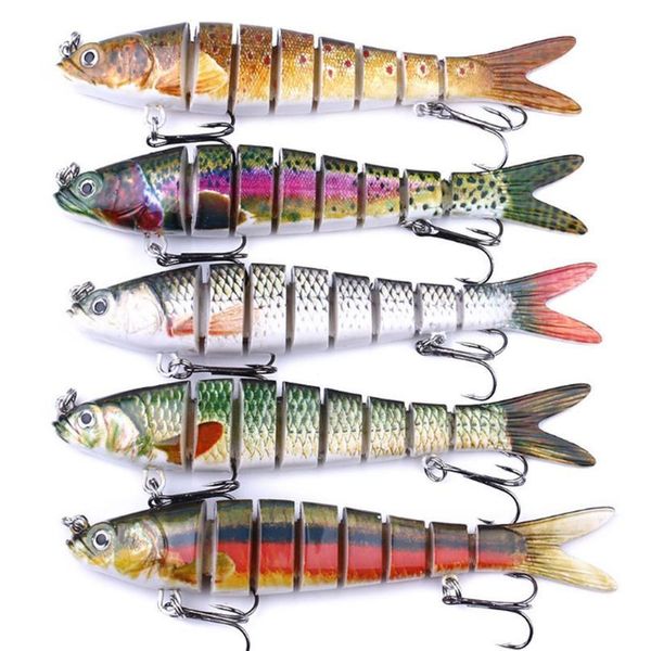 

1pcs 27g 13.7cm fishing lure lifelike multi-section swimbait crankbait 3d eyes artificial hard bait trout pike carp qylnpw