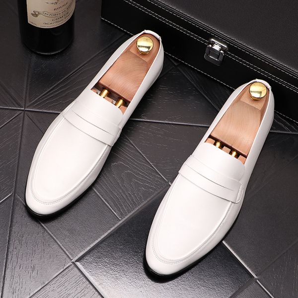 

british style. casual formal wedding. dressed in leather. sliding-on shoes. 8o9b, Black