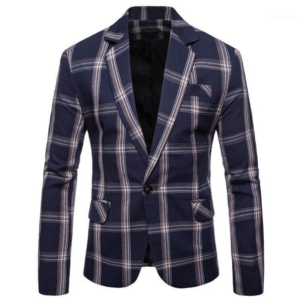 

casual plaid mens suits tuxedos blazer jacket men blazer slim fit wedding suits for men gray black navy1, White;black