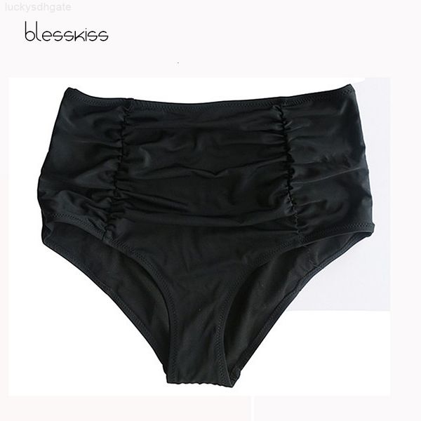 

black blesskiss swimwear high waisted women bikini swimsuit bottom  l, White;black