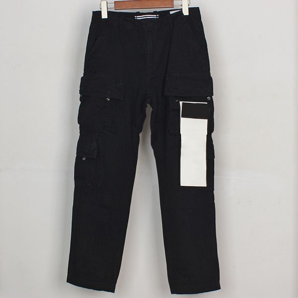 

cyberpunk men pants toney sweatpants casual button pants embroidered badge 4 pocket overalls hip hop streetwear fashion swim shorts, Black