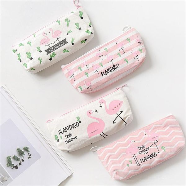 

new fashion flamingo cosmetic bag zipper women necessaire multifunction make up bag travel portable makeup bag toiletry kits