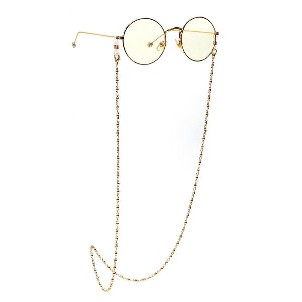 

2020 chic gold color chain copper beads handmade eyeglasses chain glasses cord masks chain mask lanyard sunglasses accessories h jllytu