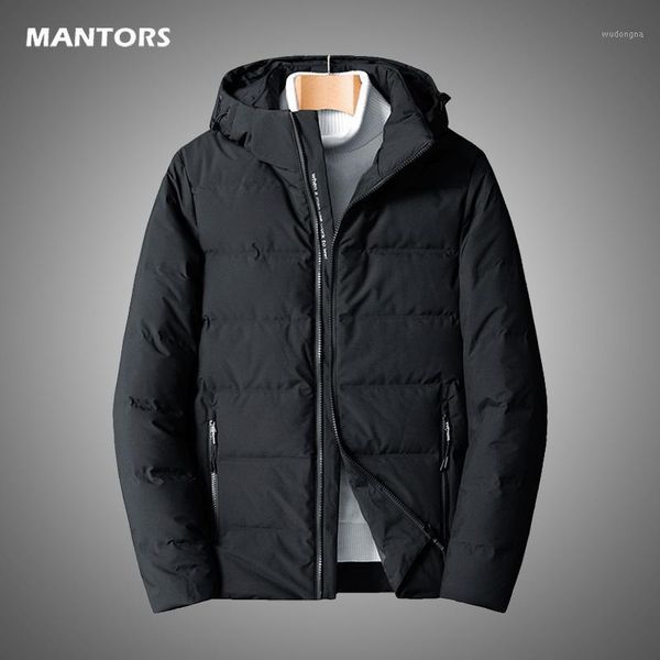 

winter down jacket men duck down padded parka men winter fashion warm parkas coat men's jacket with hood black 6xl1