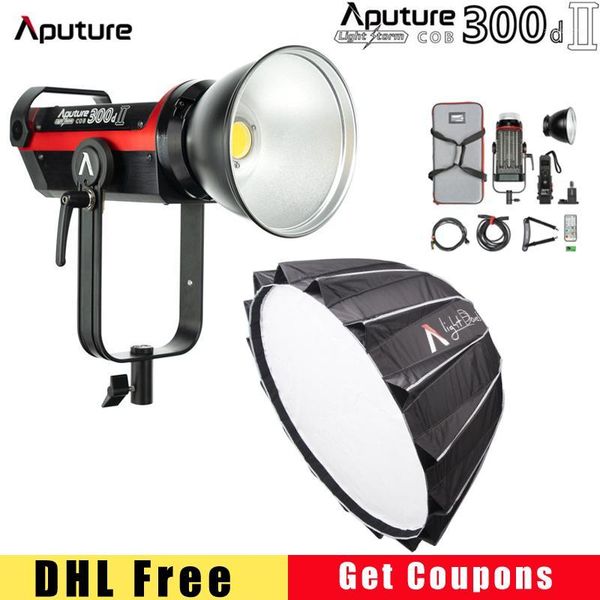 

flash heads aputure ls c300d 2 300d ii led video light cob 5500k lantern softbox soft modifier standard bowens ligh1