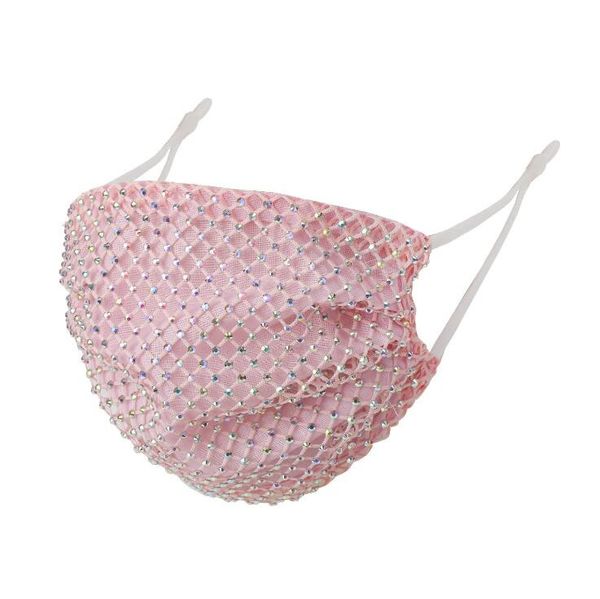 

factory diamond face mask washable reusable mask face cover shield sun color gold elbow sequins designer shiny party face masks owc1659