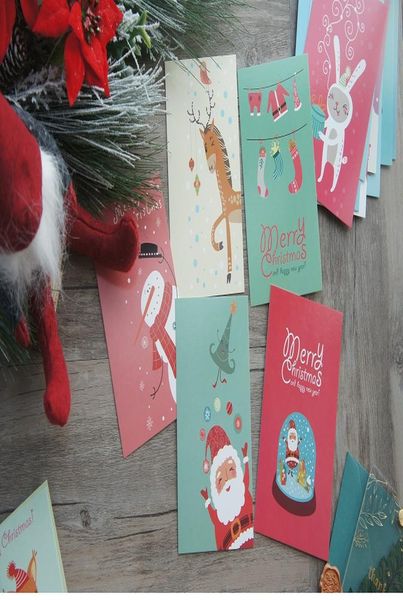 

10шт рождественская улыбка вместе стиль карты как скрапбука