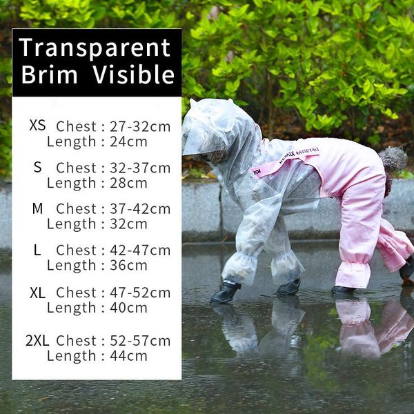 

hoopet dog raincoat jumpsuit raincoat for dogs pet cloak small dog cat chihuahua teddy waterproof jacket wmtmla