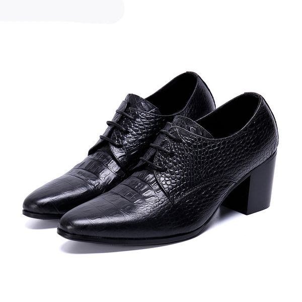 Tipo italiano Homens Sapatos Pontilhados Toe Botas de Couro Preto Botas Homens Lace-up Formal Partido e Casamento Homens Botas Botas!