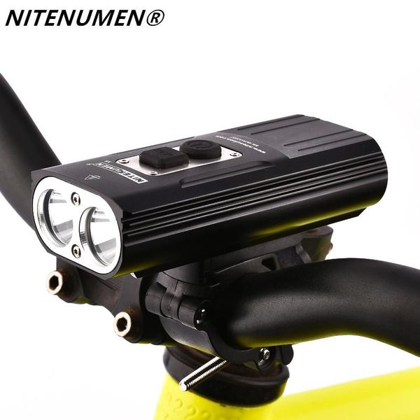 

nitenumen 1800lumens bike front light cycling headlight bicycle rechargeable waterproof 6400mah led head lamp for mtb