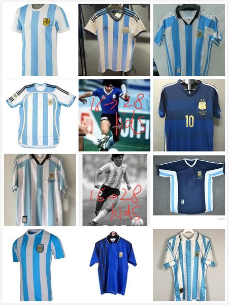 

retro 1978 1986 1996 1994 1998 2006 messi10# soccer jerseys 1987 1988 maradona 10# home away football 78 86 shirt vintage classic, Black;yellow
