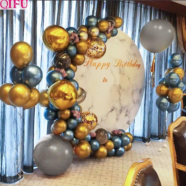 

qifu metal balloons birthday balloons birthday party decor kids air balls floating desk stand baloons holder ballons accessories wmtxuf