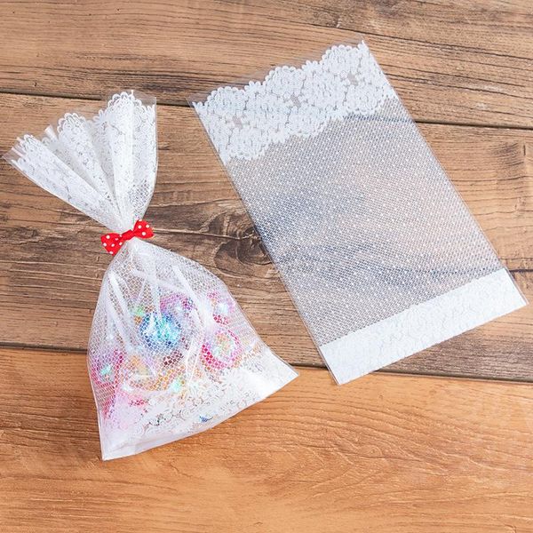 

lbsisi life 50шт белые кружева цветок конфеты печенье бисквит шоколад пластиковые упаковки подарочные пакеты для дня рождения венчания рожде