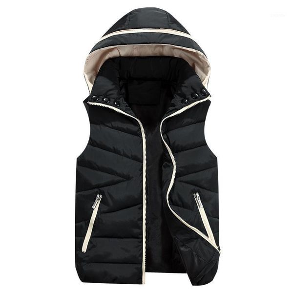 

waistcoats women cardigans jacket winter warm clothes coats down cotton outwear woman vest hat thicken hood female clothing1, Black;white