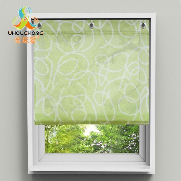 

curtain & drapes pastoral roman tulle geometric voile screening panel for kitchen balcony u-shape hook window treatment decor