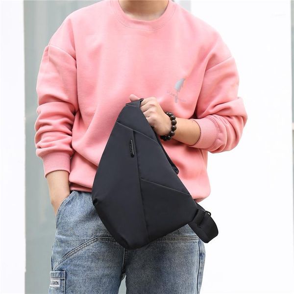 

waist bags men casual pack sports travel pouch man phone women belt crossbody bag solid color chest pillow bags1