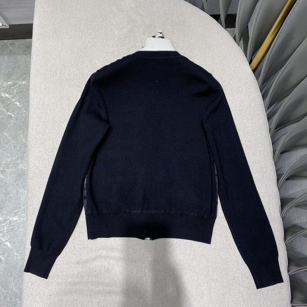 

2020 light knit down jacket women winter jacket ladies long sleeve patchwork knitted zipper down jacket black and white size 0-2 c1204