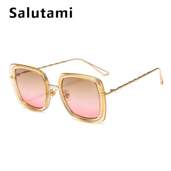 

sunglasses women square vintage alloy metal slim frame eyewear female black brown gradient sun glasses ins, White;black