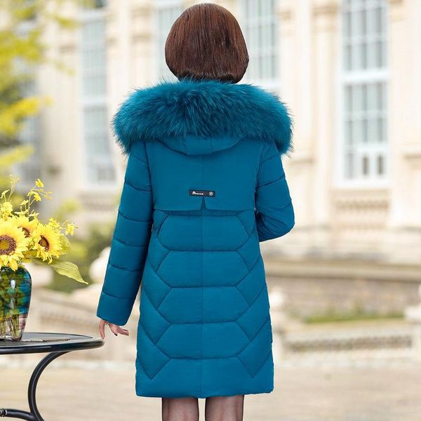 

women's down & parkas women winter thicked warm jacket middle aged mother cotton padded coat long overcoat outwear w2260, Black