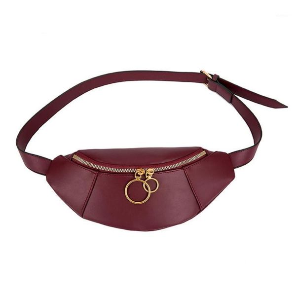 

aizhiiyi brand female leisure pu leather shoulder waist fanny pack women bags pure color casual crossbody chest belt pack1