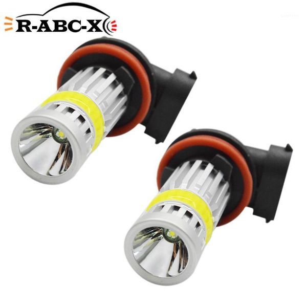 

2x non-polarity 10-30v 12w car fog lamp h9 h8 led h11 led h7 c'ree+cob chip canbus 1000lm day fog light bulb 6000k1