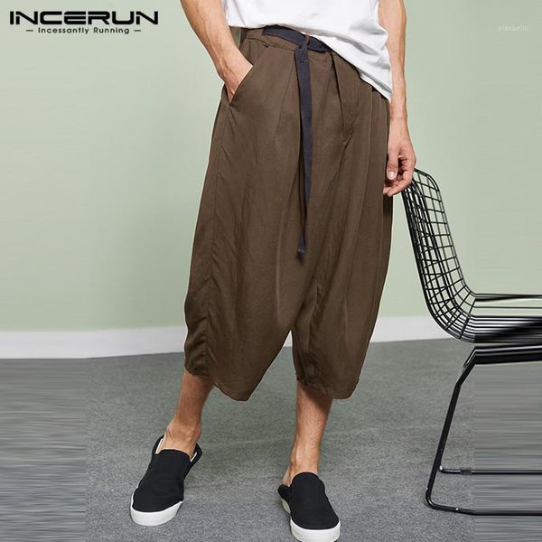 

2020 man cotton comfy lace up pants with belt homewear men leisure pants solid color pockets bottoms vintage loose trousers 5xl1, Black