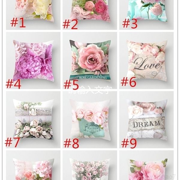 

new nordic american rose mediterranean car sofa bed cover peach throw pillow case cushion luxury a05