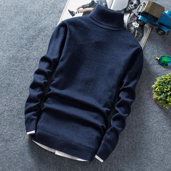 

men's sweaters and pullovers knitted sweater winter coat 3xl est grey navy korea men long sleeve wool collar, White;black