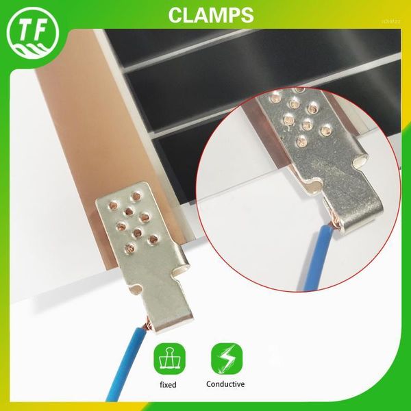 

special silver copper clamps floor heating film connector accessories1