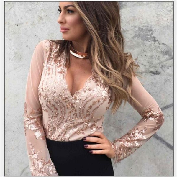 

femme nieuwe vrouwen blouses dieptepunt lange mouwen pailletten herfst en winter v-hals wit shirt kant patchwork c121, White