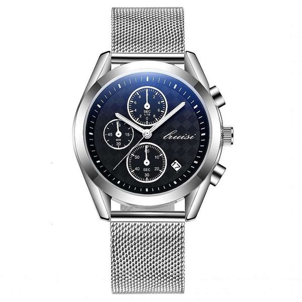 

sports batch milan multifunctional luminous calendar steel belt men's watch net belt men's watch fashionm8d0, Slivery;brown