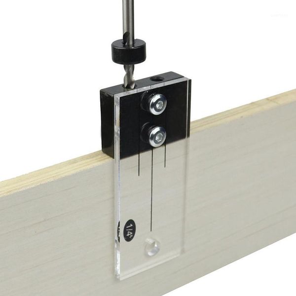 

1/2'' 3/8'' 1/4'' dowel drilling jig kit pocket hole jig acrylic faces drill guide hole locator diy woodworkin