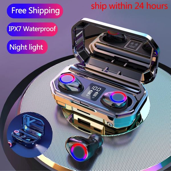 

m12 wireless headphones 9d stereo bluetooth earphone 5.0 noise cancelling tws earbuds bass ipx7 waterproof with mic