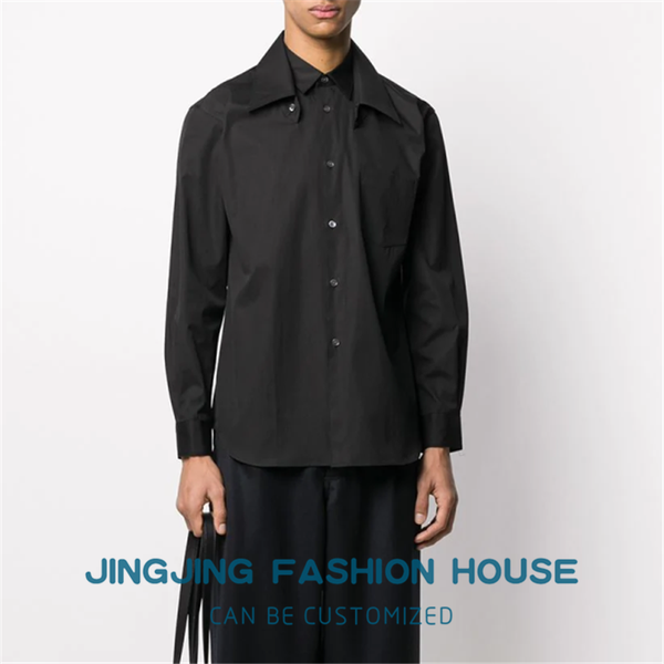 

men's casual shirts s-6xl europe and the united states trend long sleeve shirt loose youth jacket fashion thin undergarment, White;black