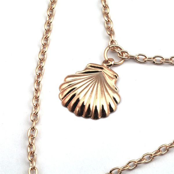 

золотой цвет сплава shell big stars choker ожерелья подвески для женщин простое стиль двойной слой оператор подвески ювелирные изделия bijou, Silver
