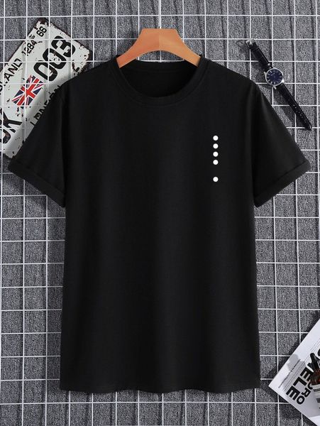 

men polka dot tee 56nm#, White;black