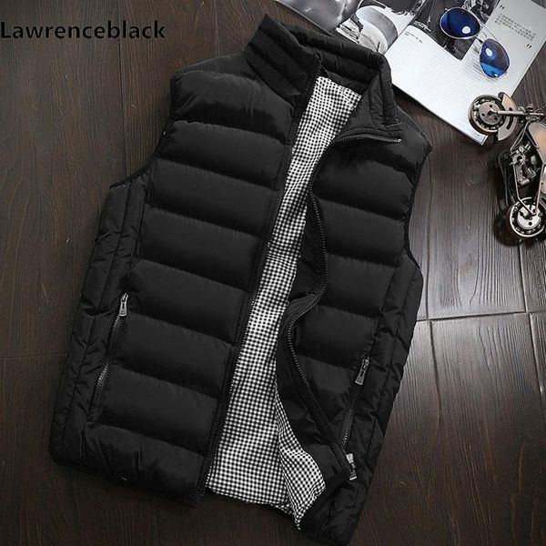 

men's vests men's jacket casual vest down padded waterproof cotton warm winter sleeveless1, Black;white