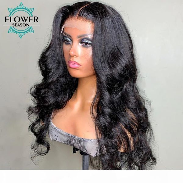 

5x5 silk scalp lace front wig emulation scalp human hair wigs wavy remy brazilian hair 150 density pre plucked flowerseaso, Black;brown